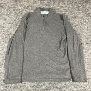 Faherty Sweater Mens Small S Gray Quarter Zip Knit Long Sleeve Preppy Pullover